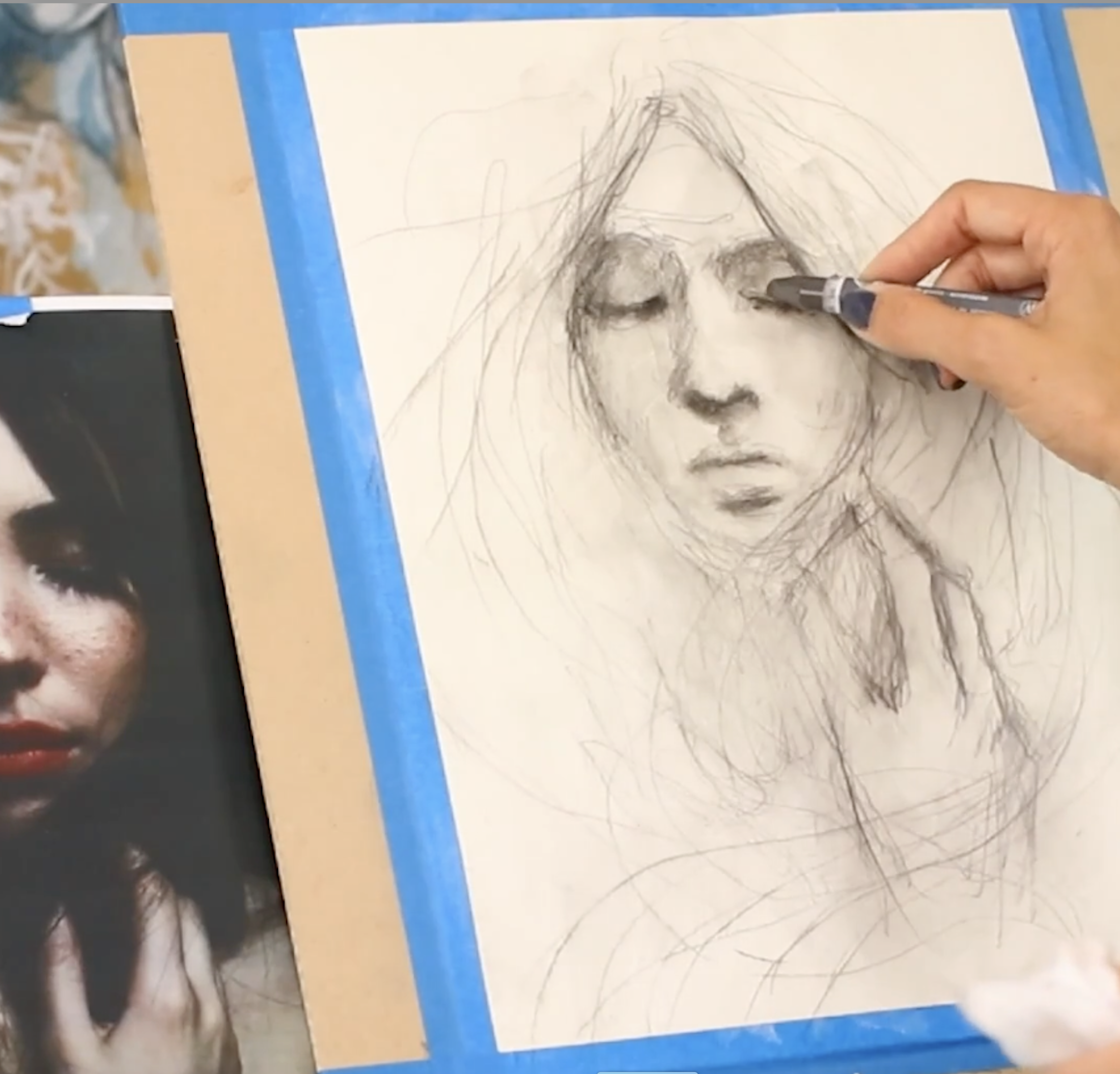 Exploring scale and materials in portrait work