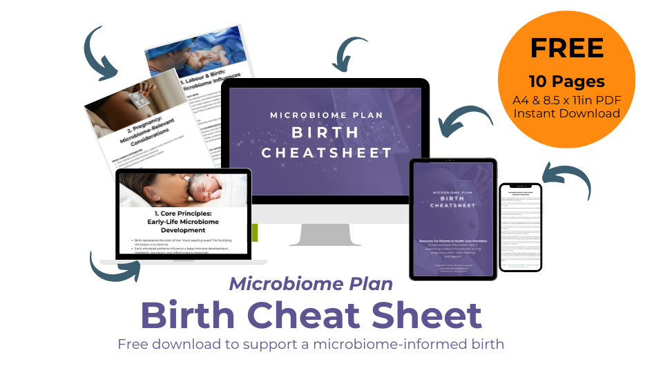 Product image for FREE DOWNLOAD: Microbiome Birth Cheat Sheet
