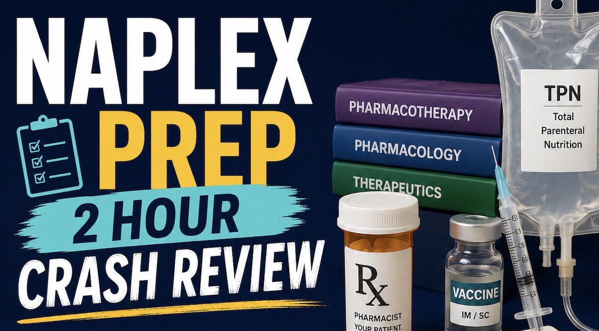 Product image for NAPLEX PREP 2 hour CRASH REVIEW