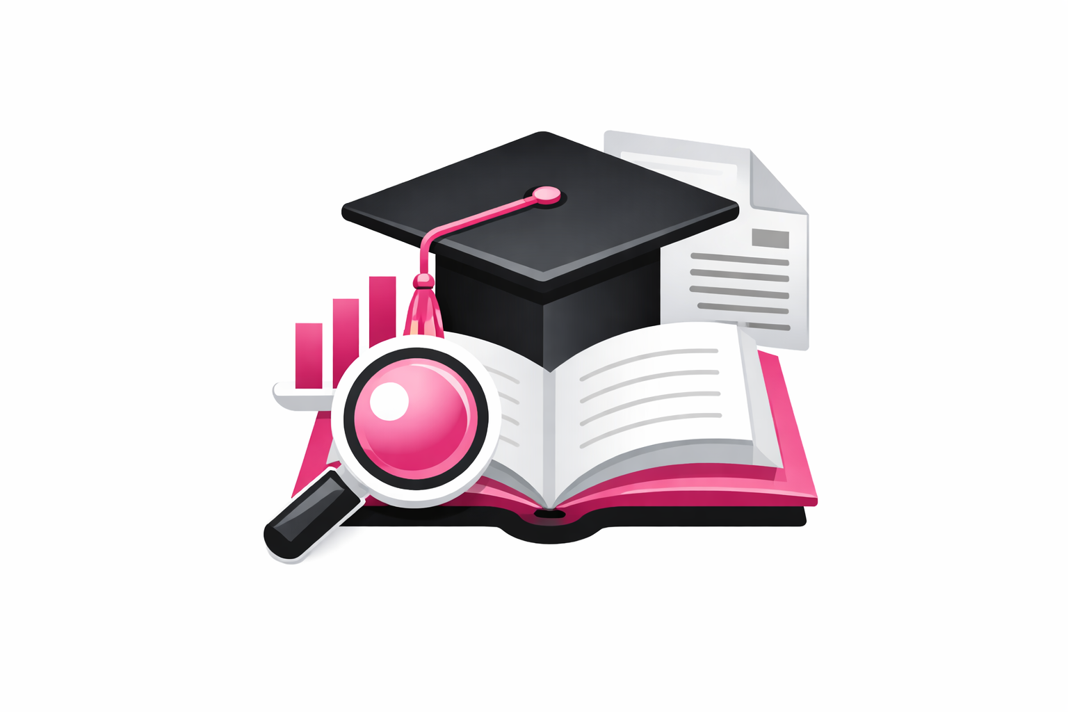 Image of book and graduation cap