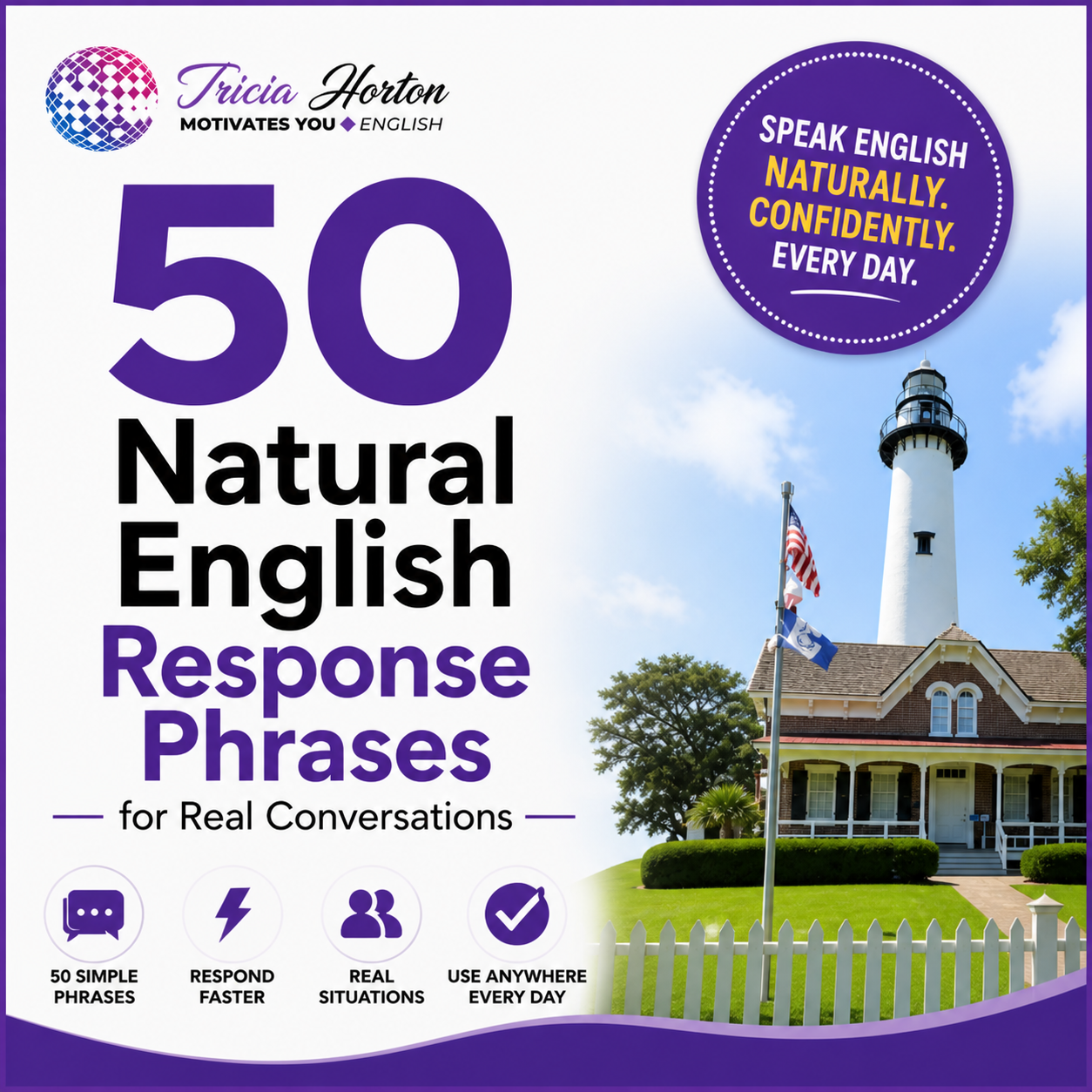 Product image for 50 Natural English Response Phrases