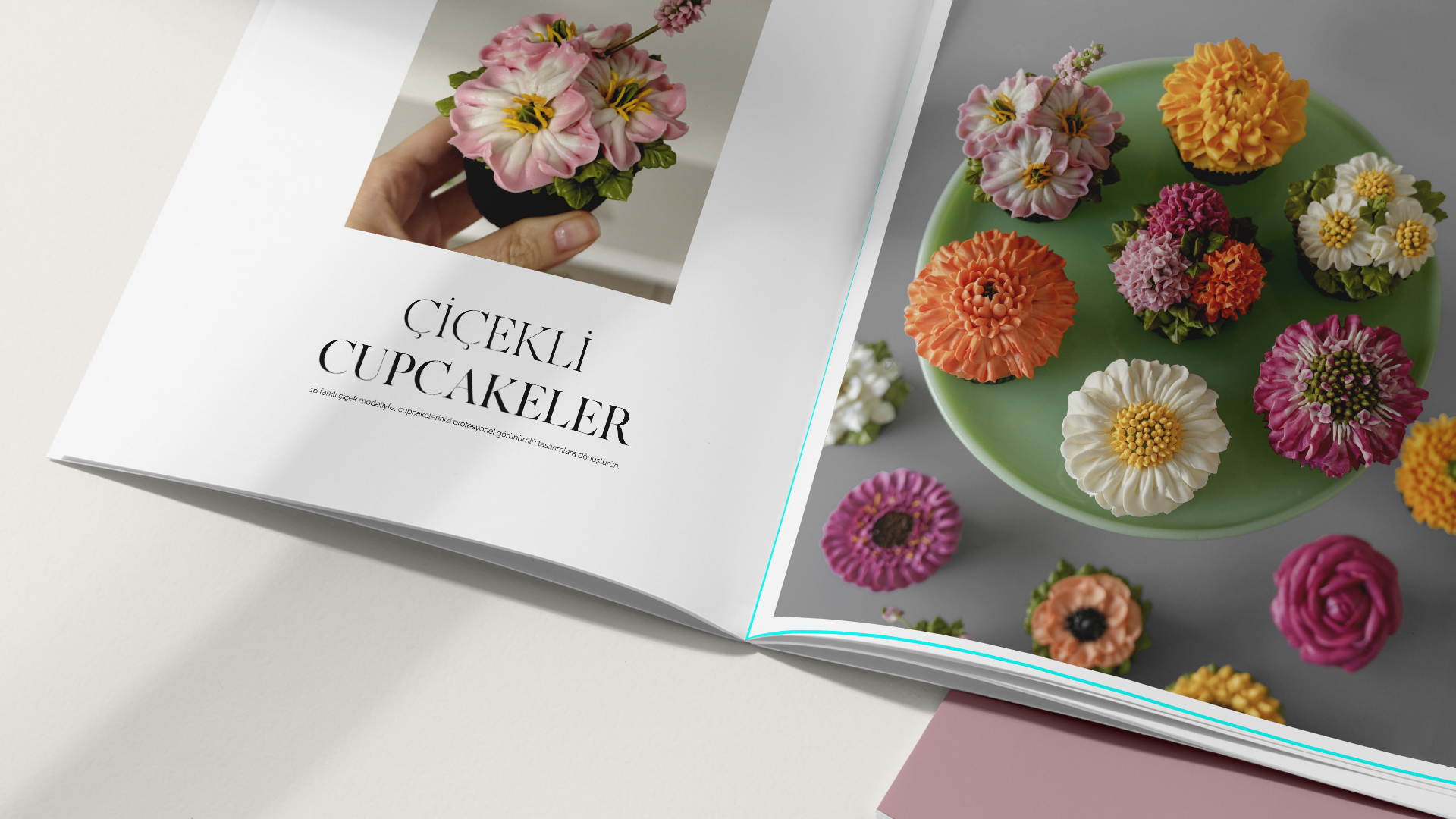 ÇİÇEKLİ CUPCAKE SÜSLEME ürünü için ürün görseli