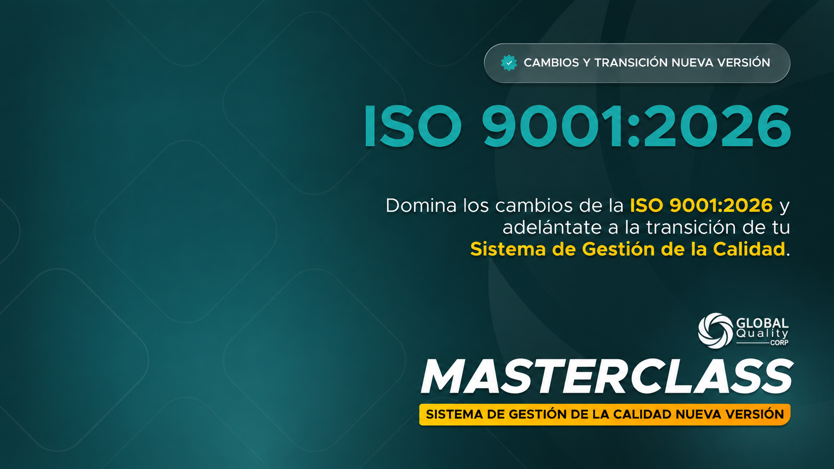 Product image for Masterclass Transición ISO 9001:2026 (Nueva Versión) 