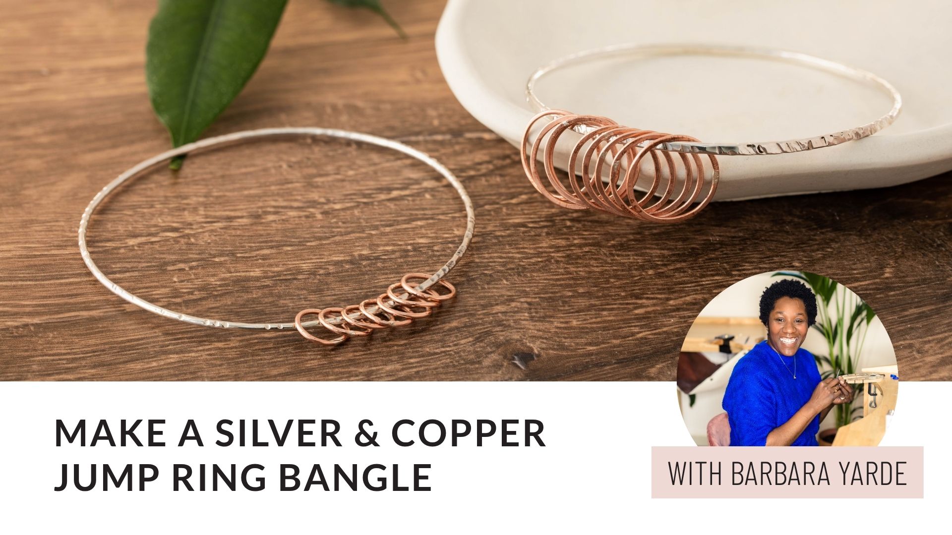Product image for Make a Silver and Copper Jump Ring Bangle - Free Mini Course