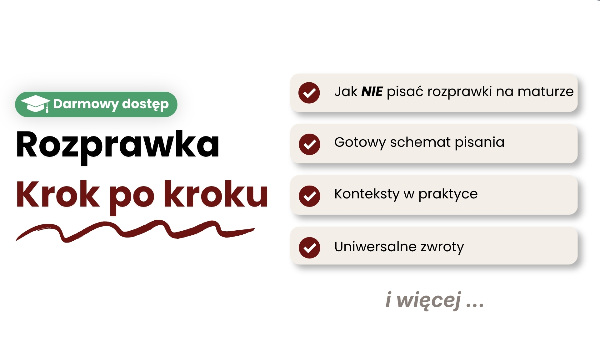 Product image for Kurs pisania rozprawki na maturę z języka polskiego podstawowego 2027