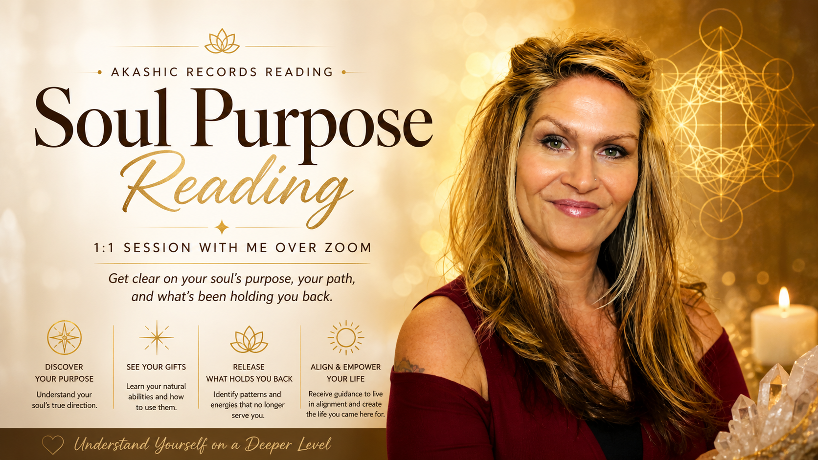 Product image for Soul Purpose Reading - Akashic Records Session (1:1 on Zoom)