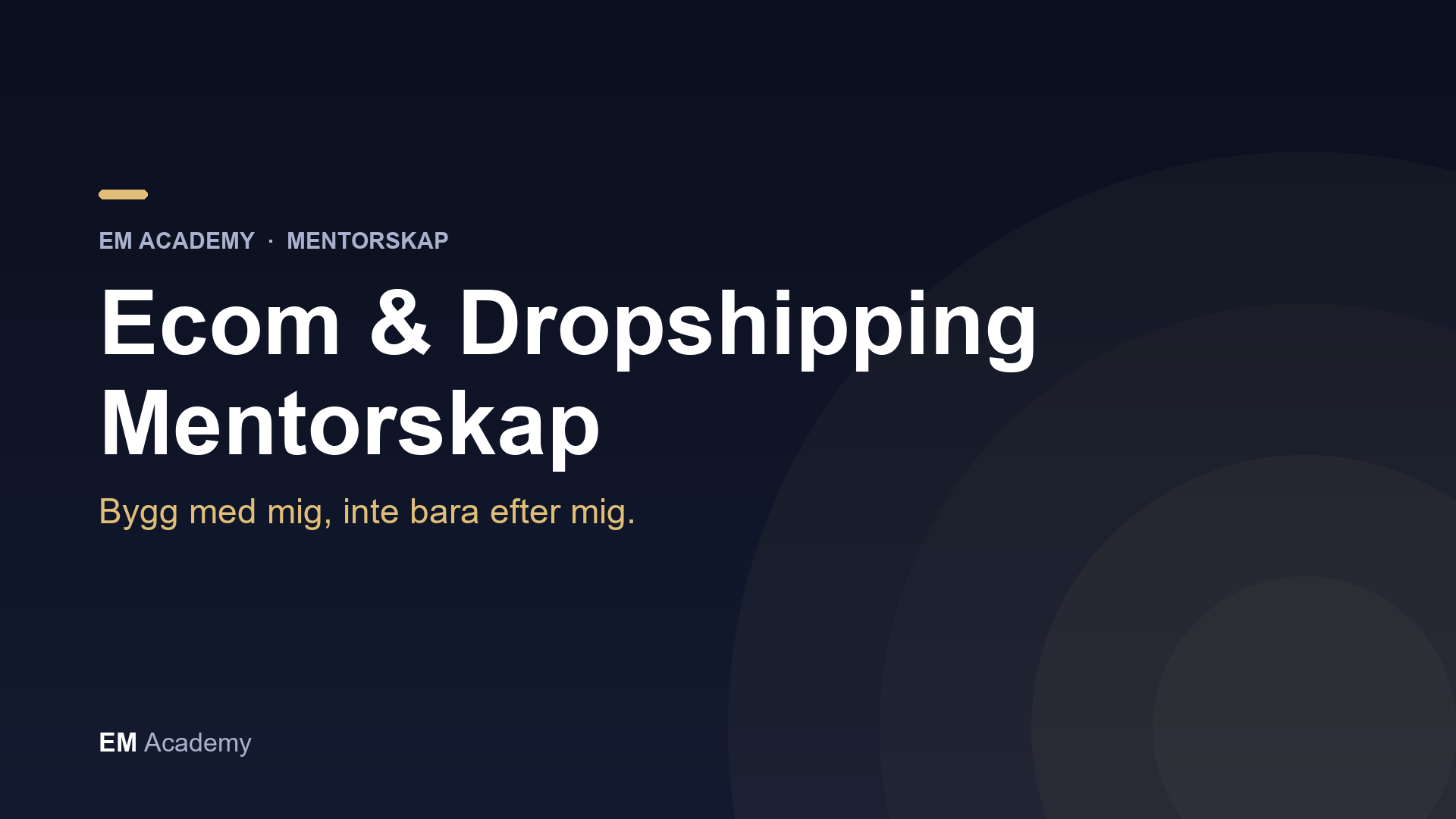 Product image for Ecom & Dropshipping Mentorskapsprogram