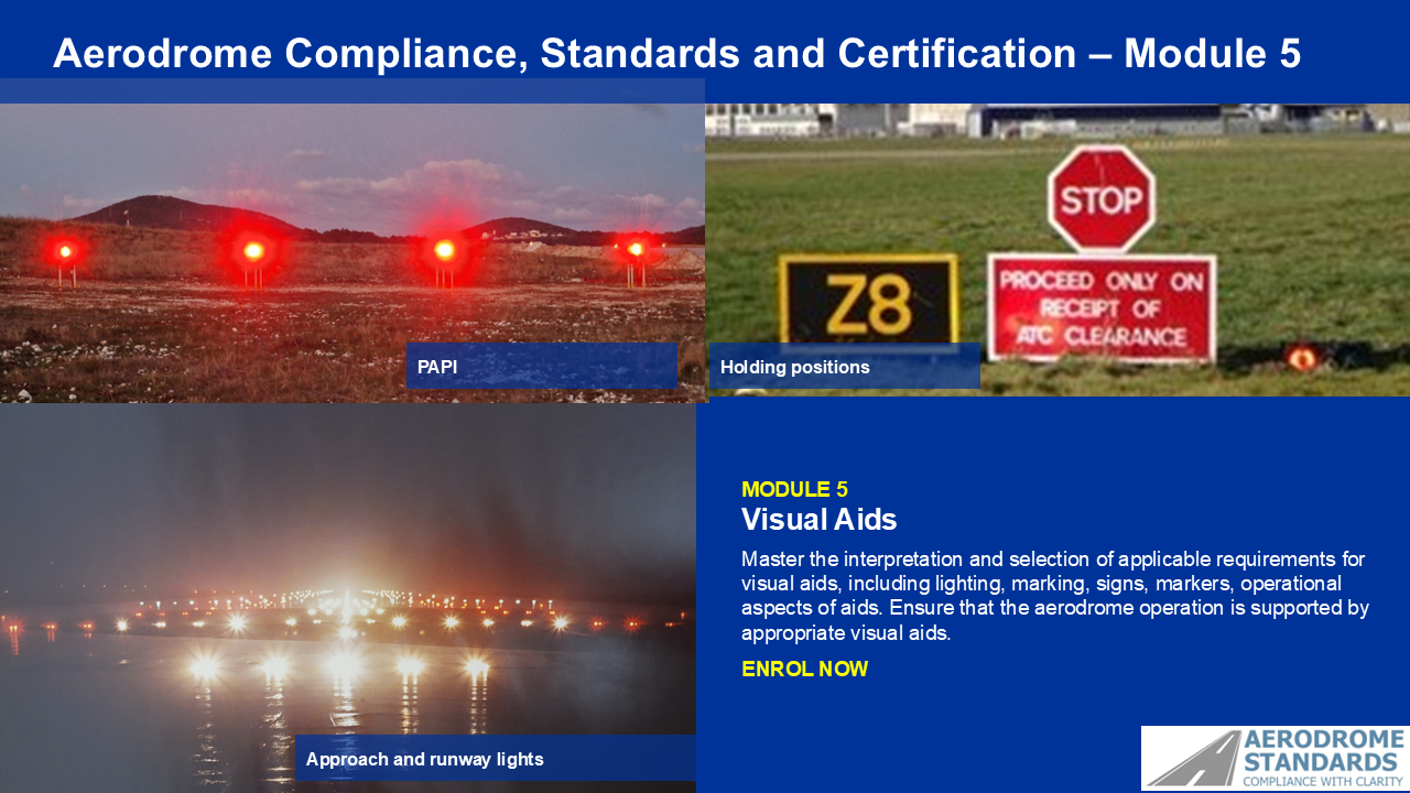 Product image for Visual Aids, Module 5 of Aerodrome Compliance, Standards and Certification