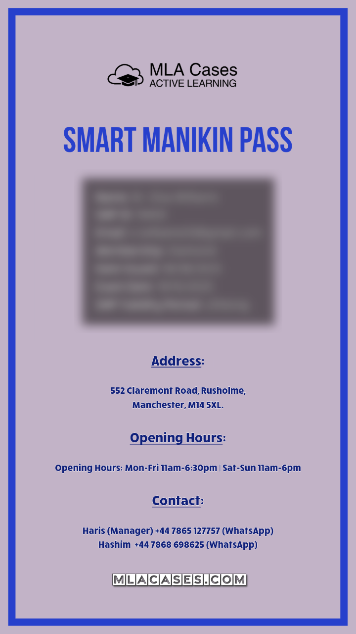 manchester manikin access pass - smart manikin pass