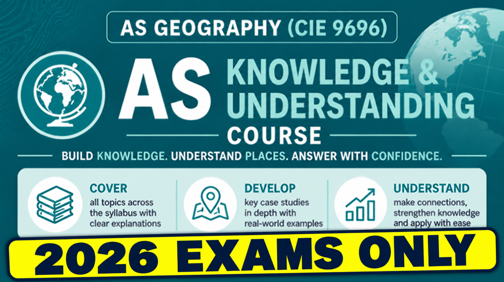 Product image for AS Geography (CIE 9696) - Knowledge and Understanding for 2026