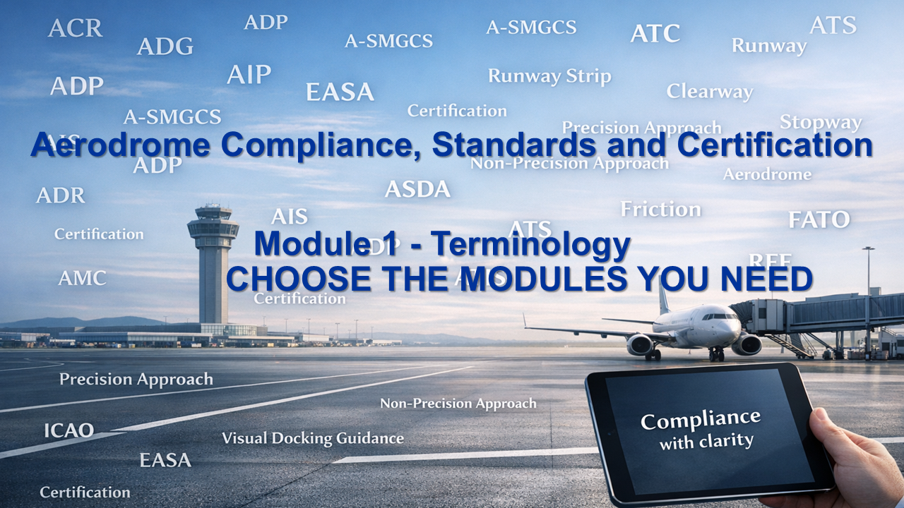 Product image for  Terminology, Module 1 of Aerodrome Compliance, Standards and Certification