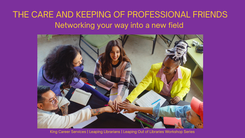 Product image for The Care and Keeping of Professional Friends: Networking your way into a new field