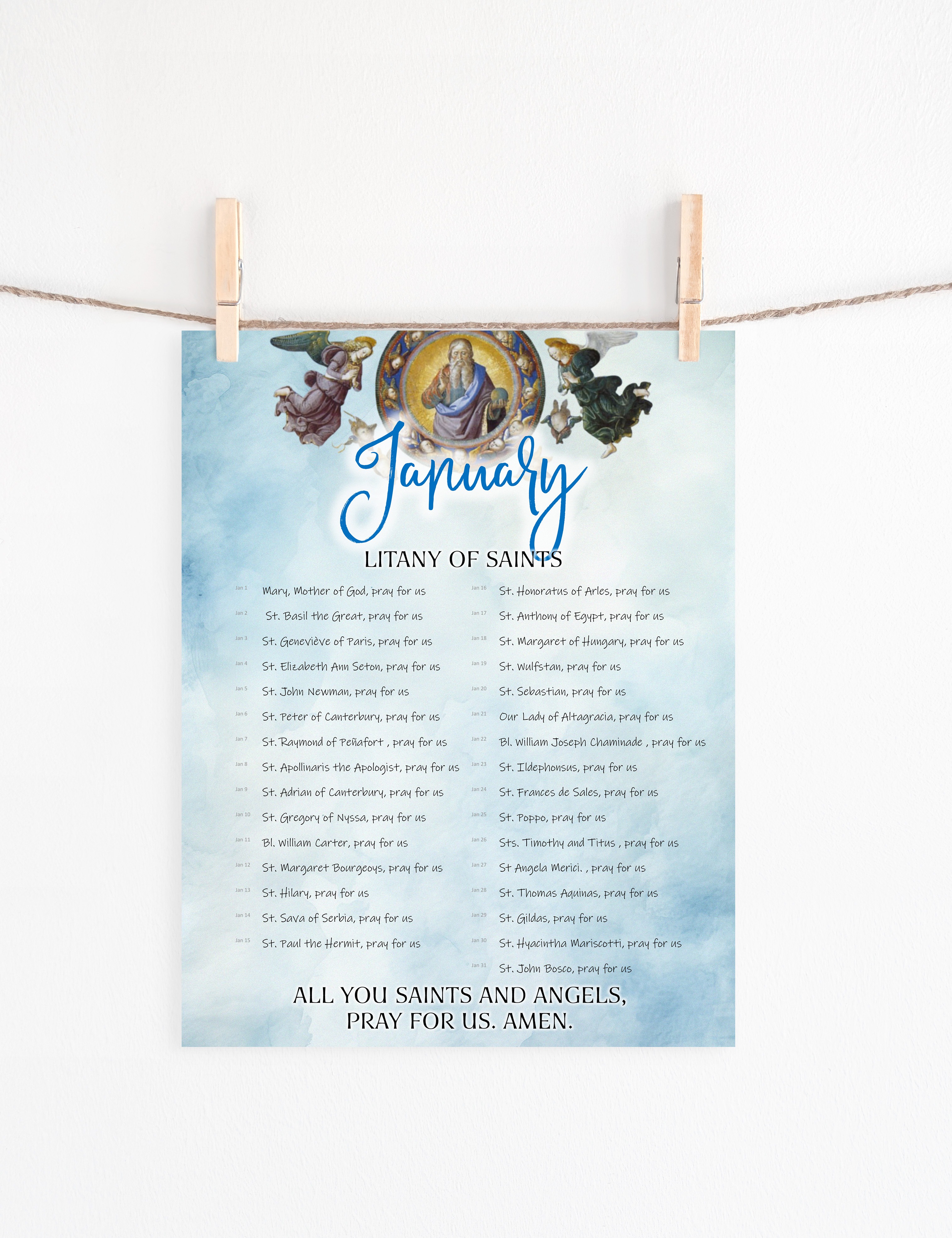 January Home Altar Printables