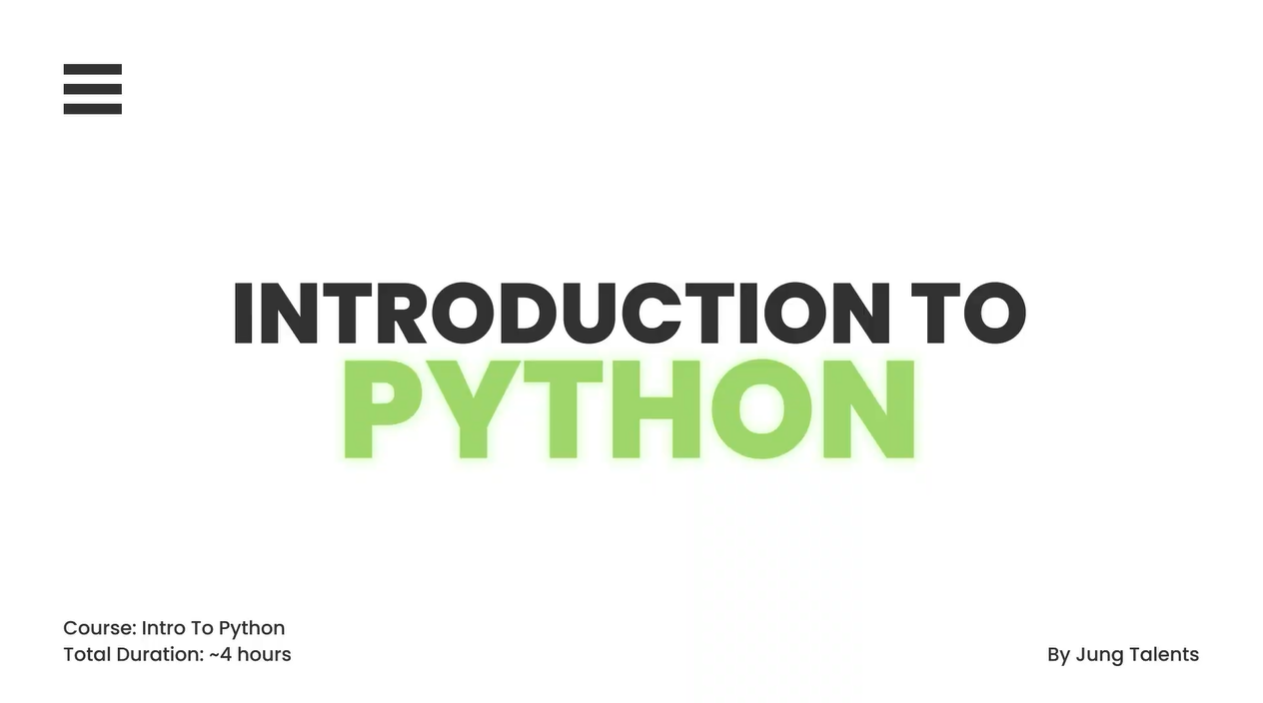 Introduction to Python | JT's School