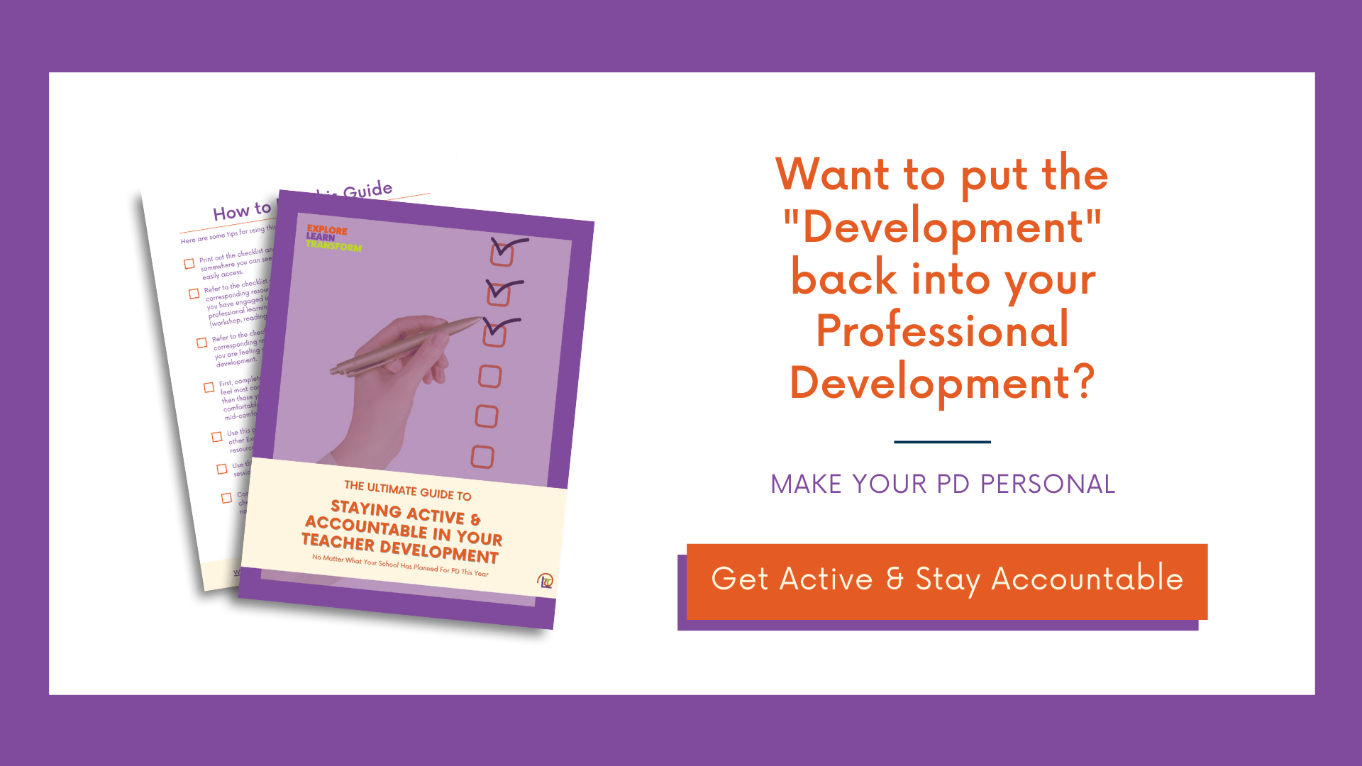 Product image for The Ultimate Guide To Staying Active & Accountable in Your Teacher Development