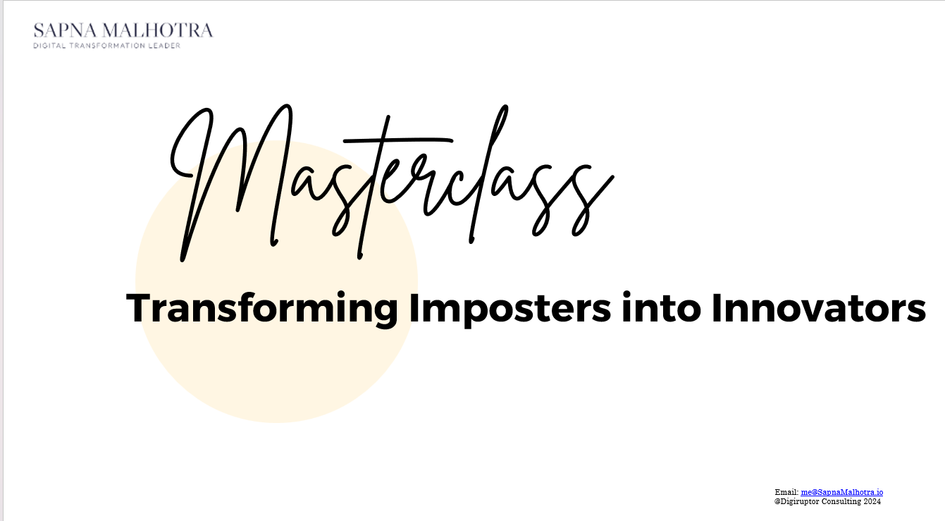 Product image for Masterclass: Turning Imposters into Innovators