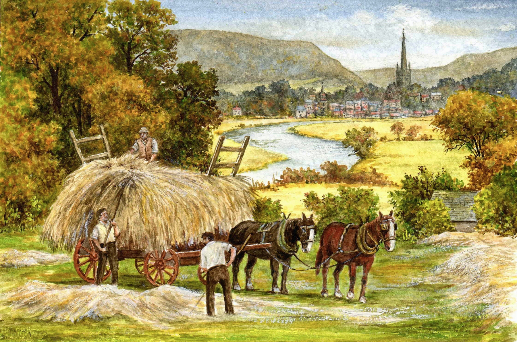 Product image for How to Paint Quinton's Ross on Wye - Realistic Watercolor