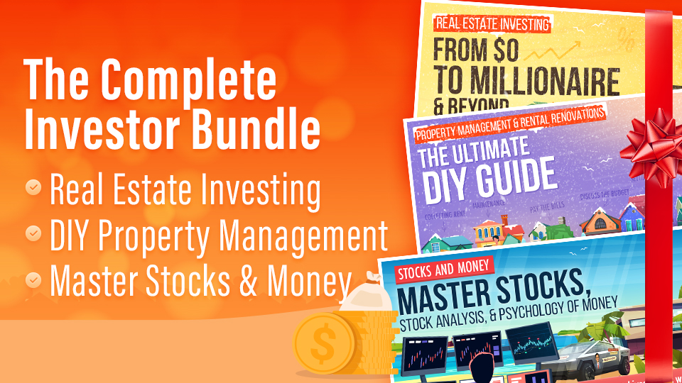 Product image for The Complete Investor Bundle: Real Estate, Management & Renovations, and Stocks.