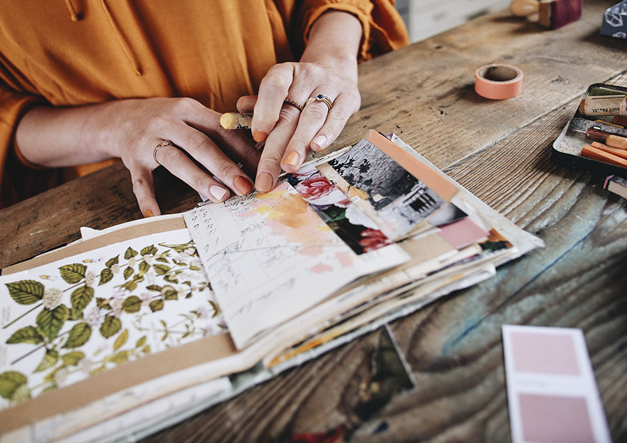 Handmade inspirational colour book