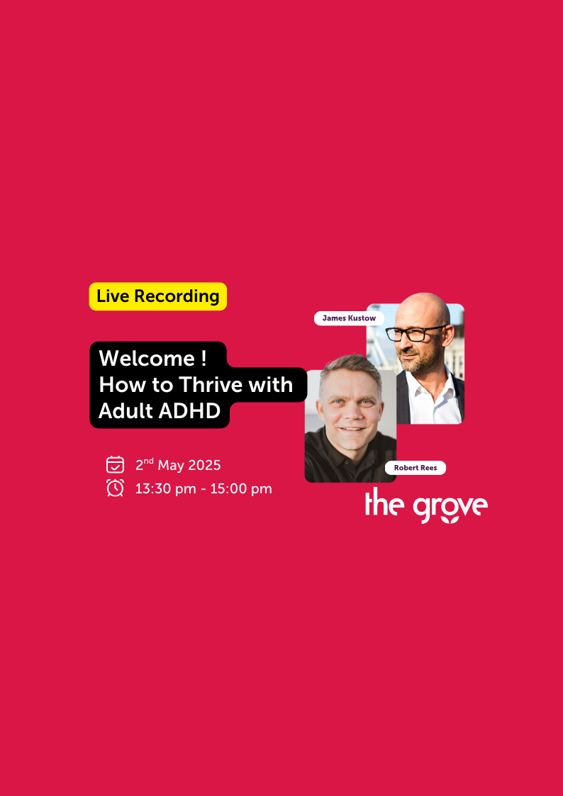 Product image for How to Thrive with Adult ADHD (2nd May 2025), CPD certificate, Webinar Recording, Slides and Audio File