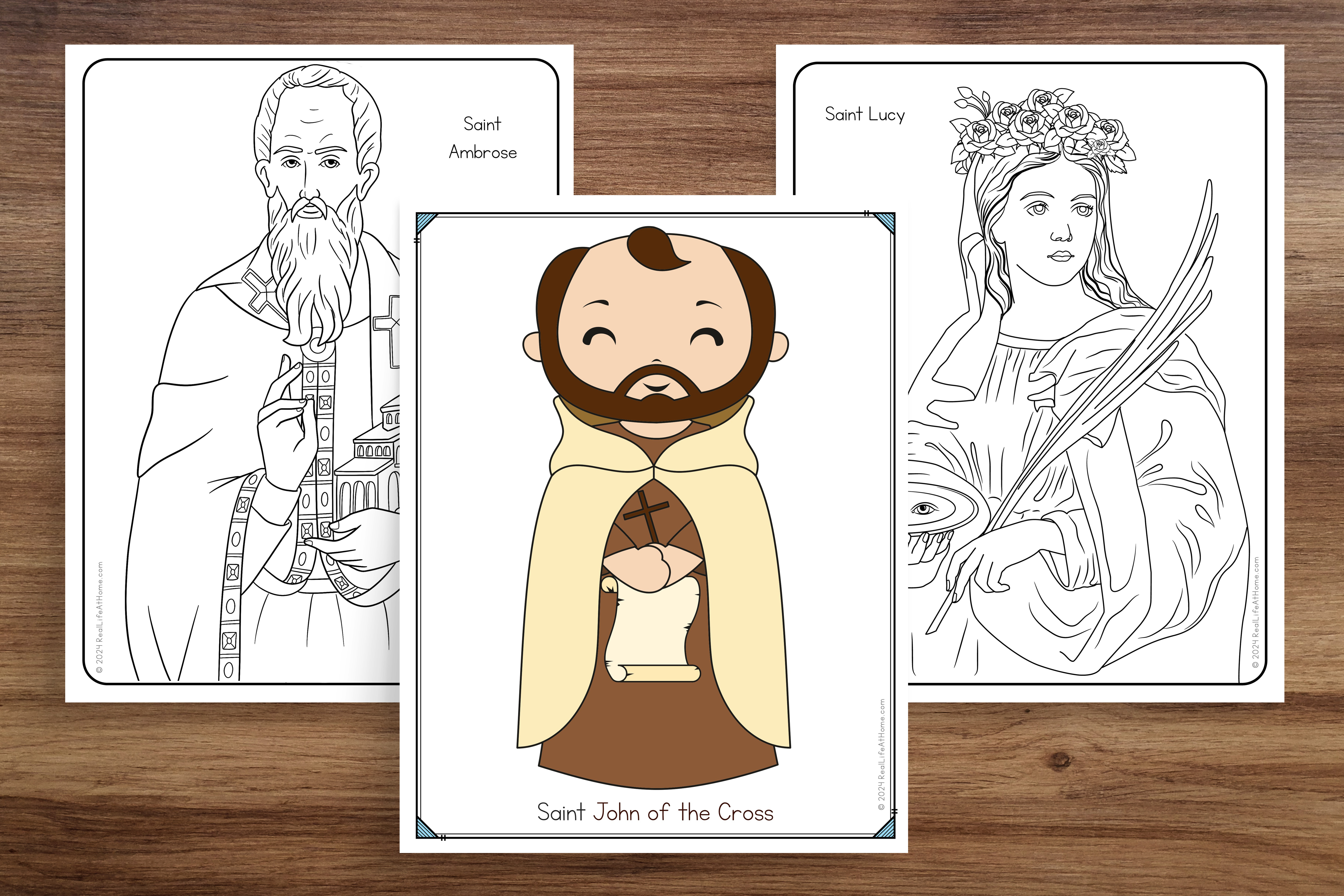 Sample of the December 2024 Coloring Pages