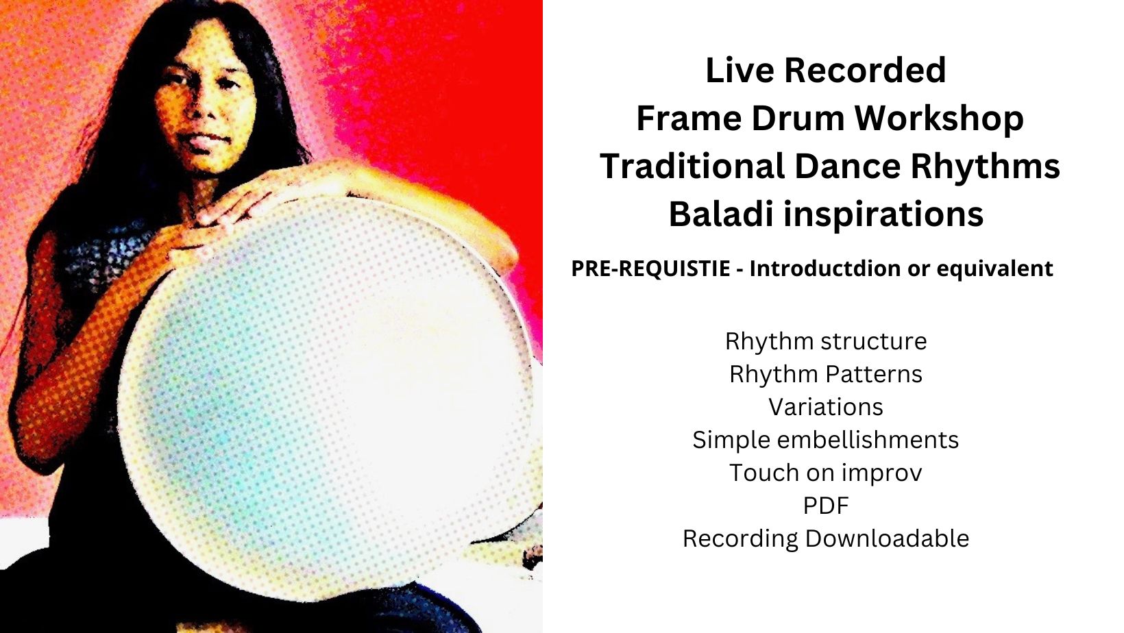 Product image for Traditional Dance Rhythms live recorded Frame Drum Workshop