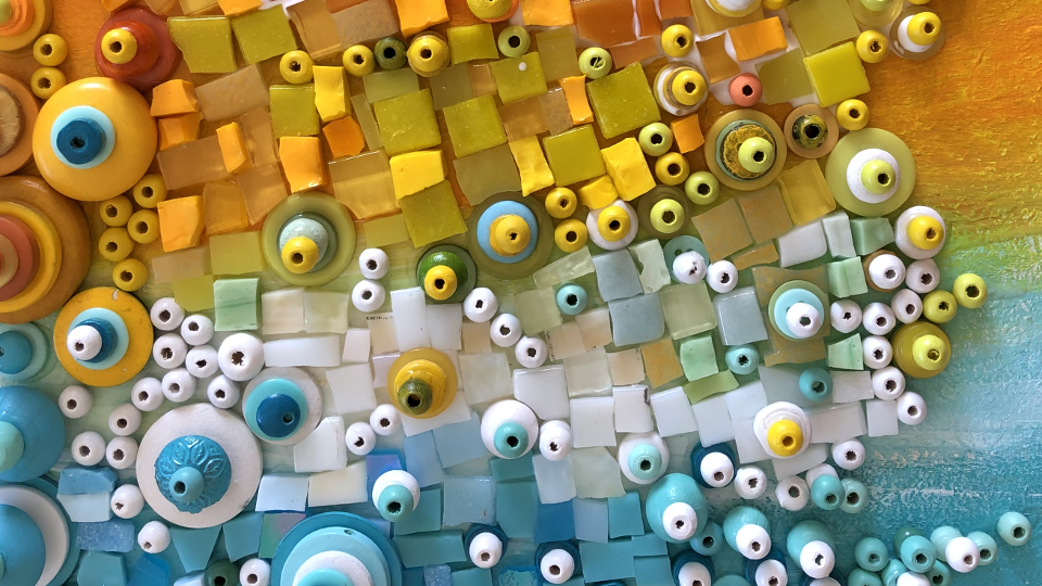 Product image for Mosaic and Beads on Your Underlying Painting with Karla Duterloo