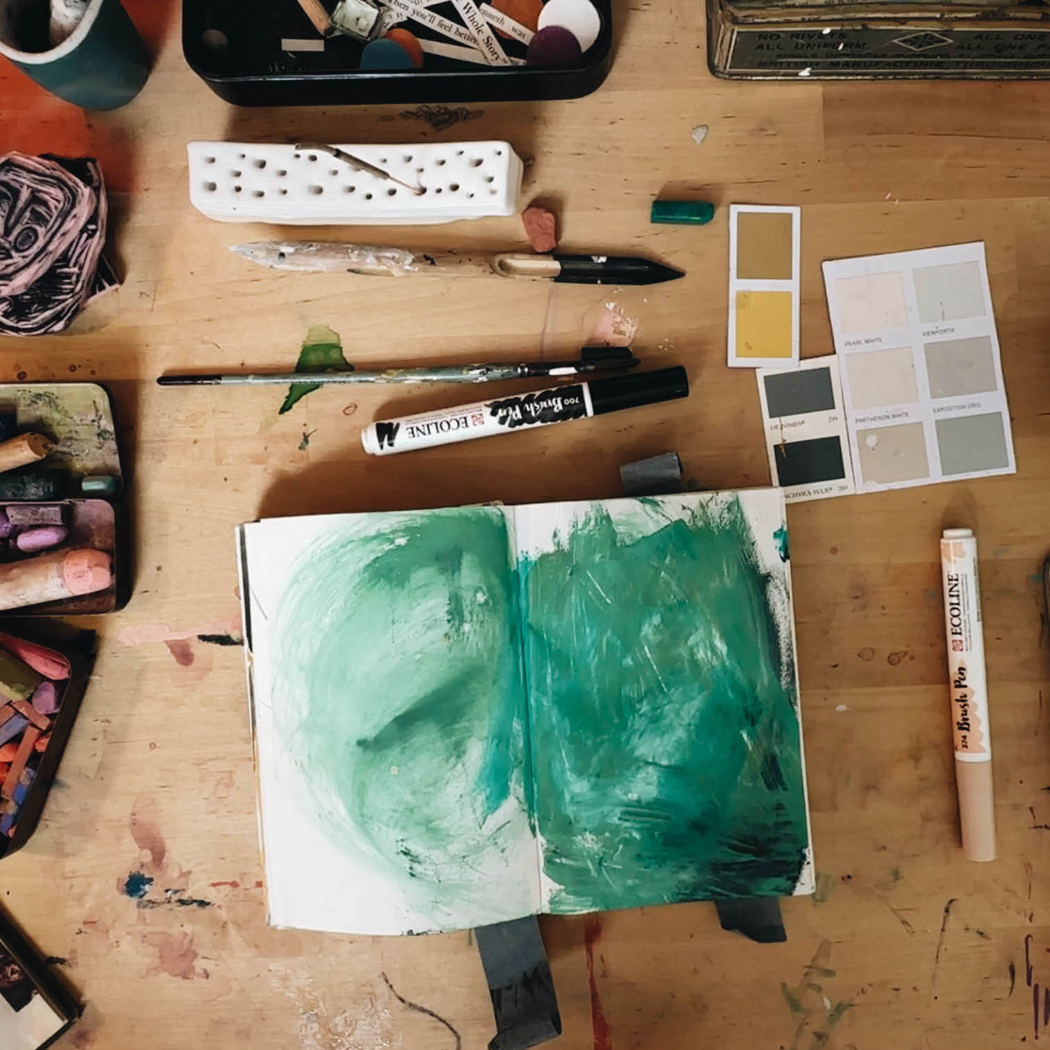 Morning art rituals and creative practice