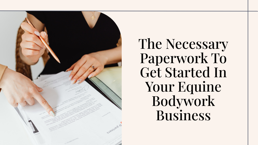 Product image for The Necessary Paperwork To Get Started In Your Equine Bodywork Business