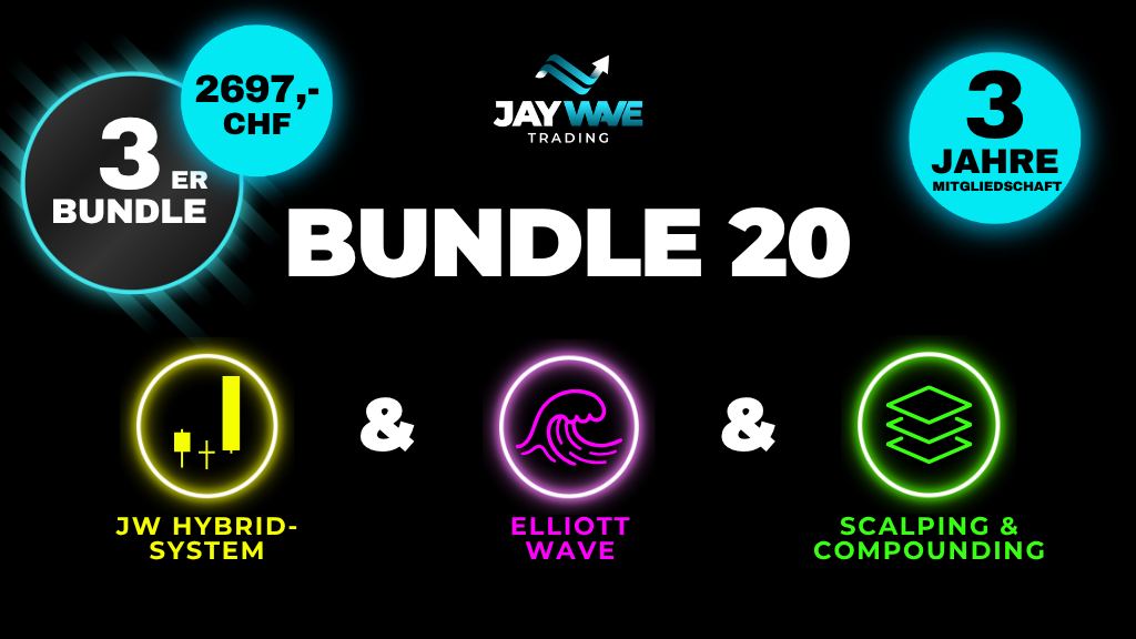 Product image for Bundle 20 - Das Hybridsystem + Masterclass Elliot Wave + Scalping &amp; Compounding – 2’697 CHF – 3 Jahre Mitgliedschaft