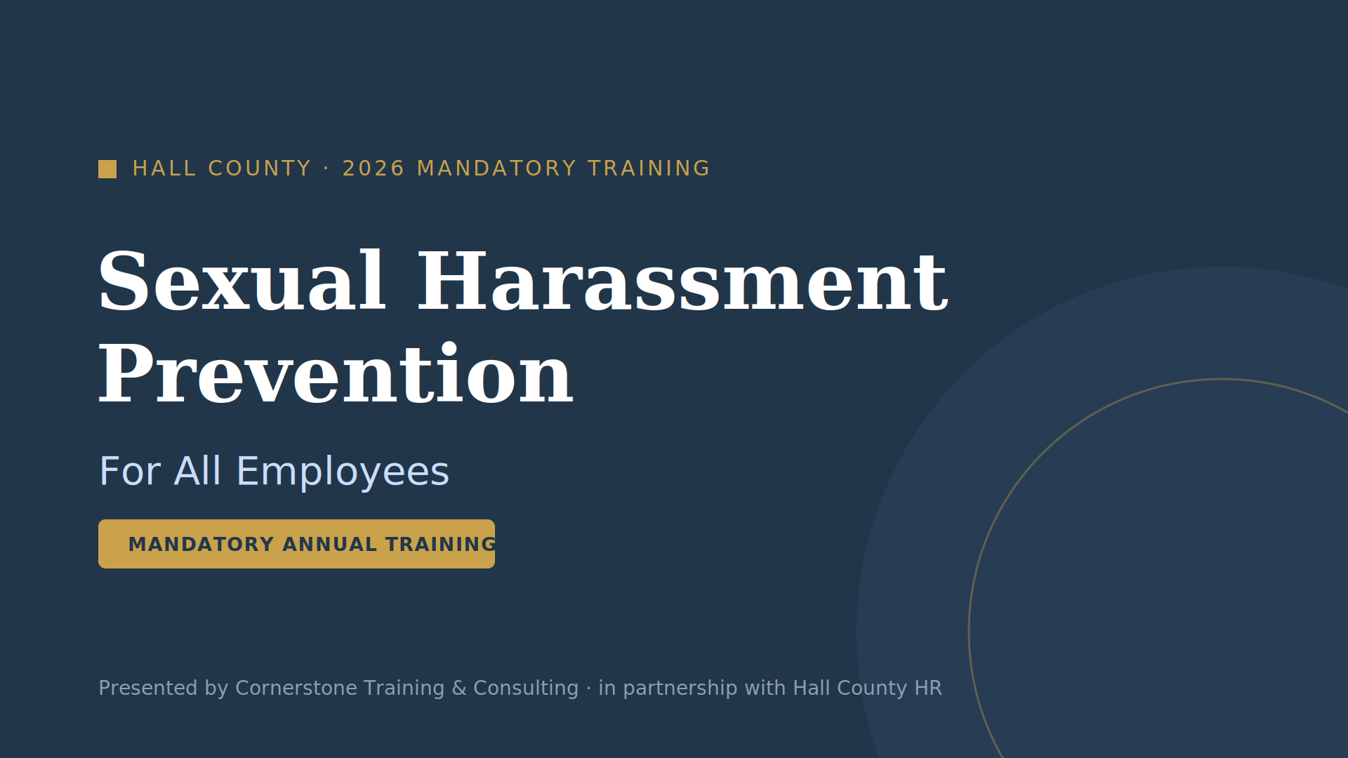 Product image for Sexual Harassment Prevention for Employees - Hall County