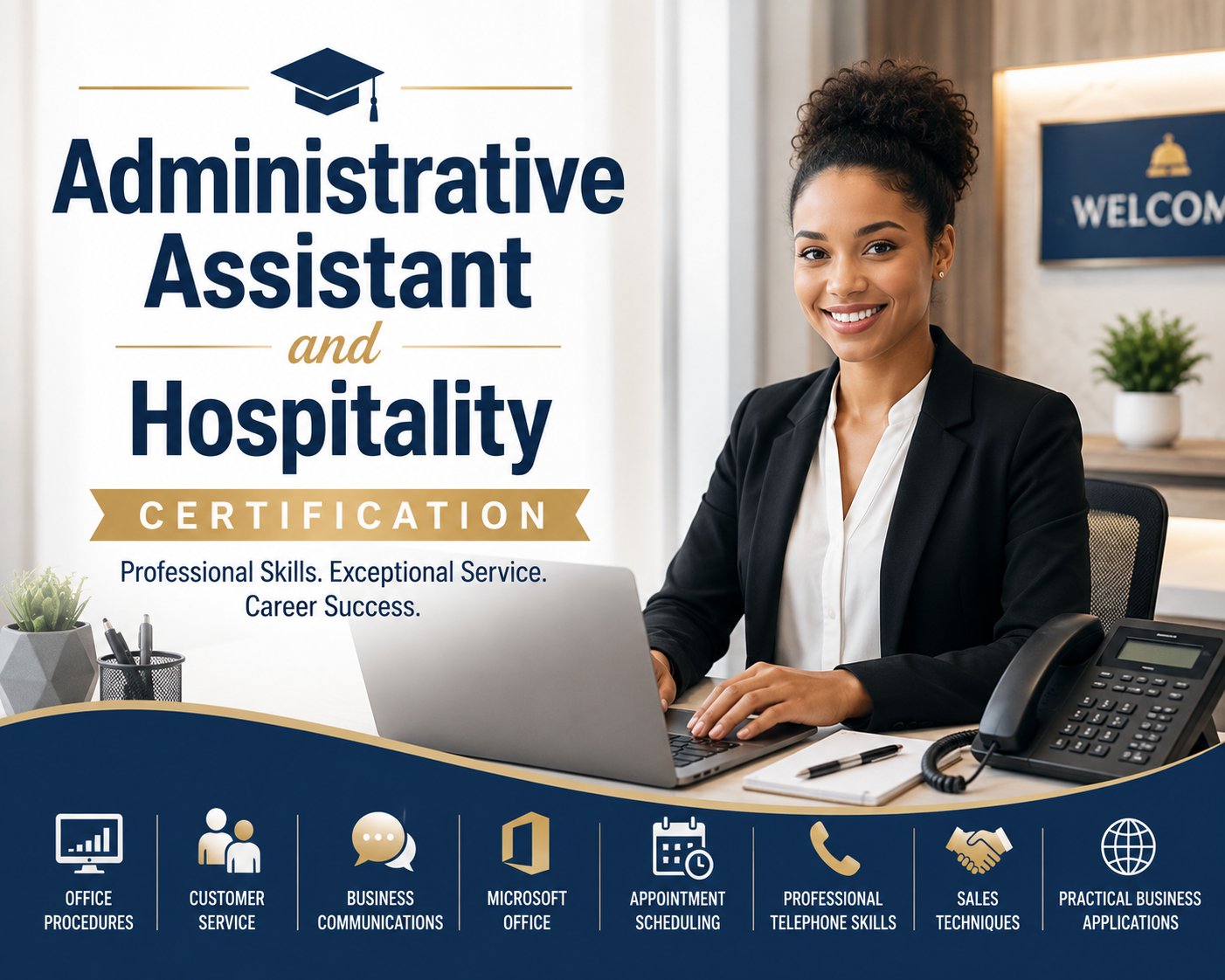 Product image for Administrative Assistant and Hospitality Certification