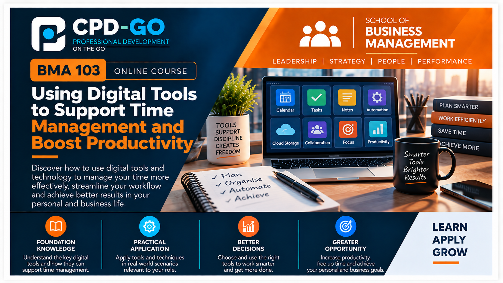 Product image for BMA 103 - Using Digital Tools to Support Time Management and Boost Productivity