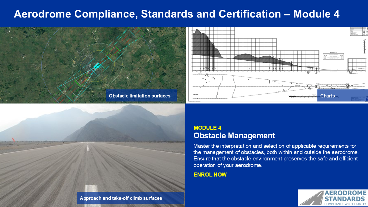 Product image for Obstacle Management, Module 4 of Aerodrome Compliance, Standards and Certification