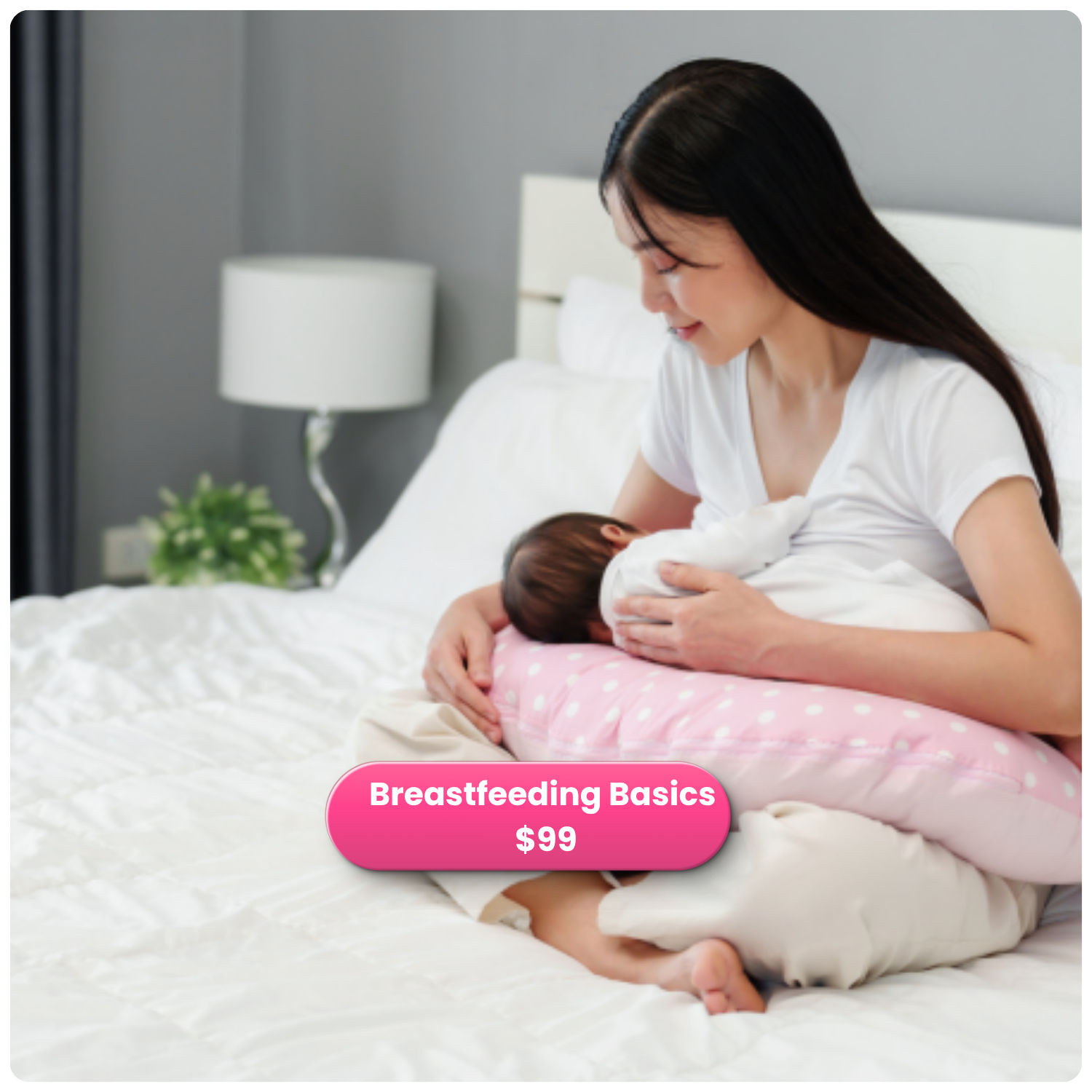Breastfeeding mom with newborn baby