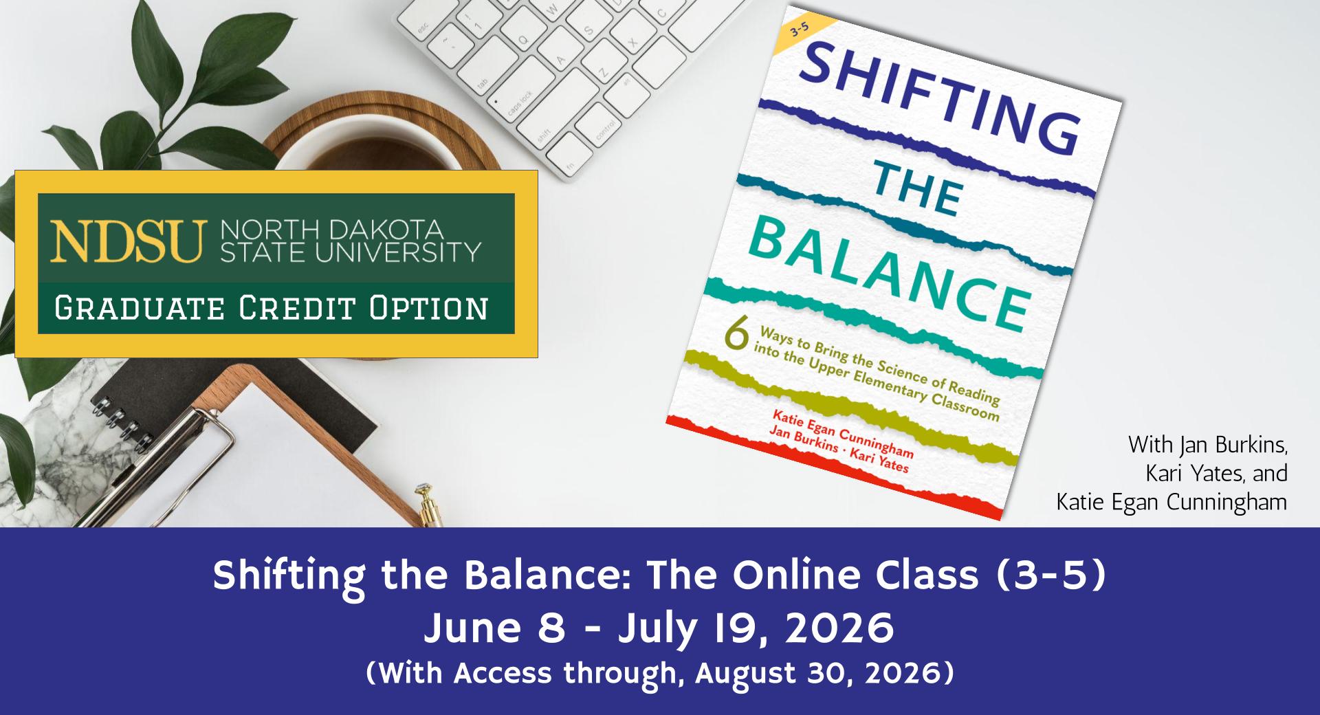 Product image for GRAD CREDIT - Shifting the Balance: The Online Course 3-5 (June - July 2026)
