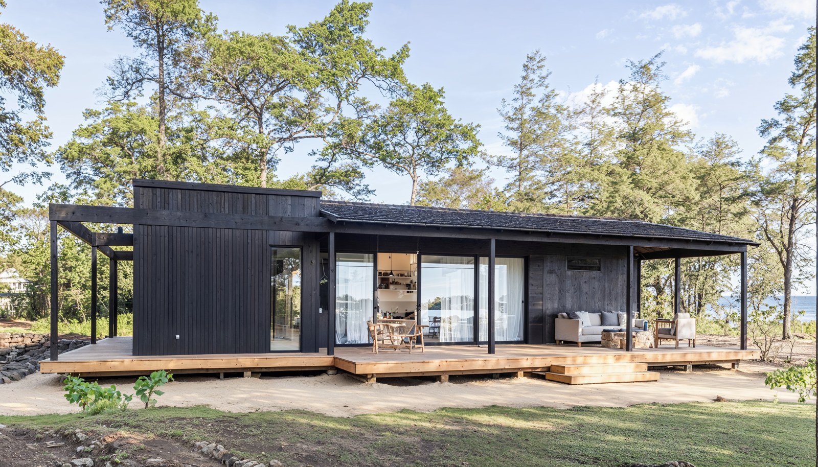 Former course student’s woodland house visualization after AI refinement.