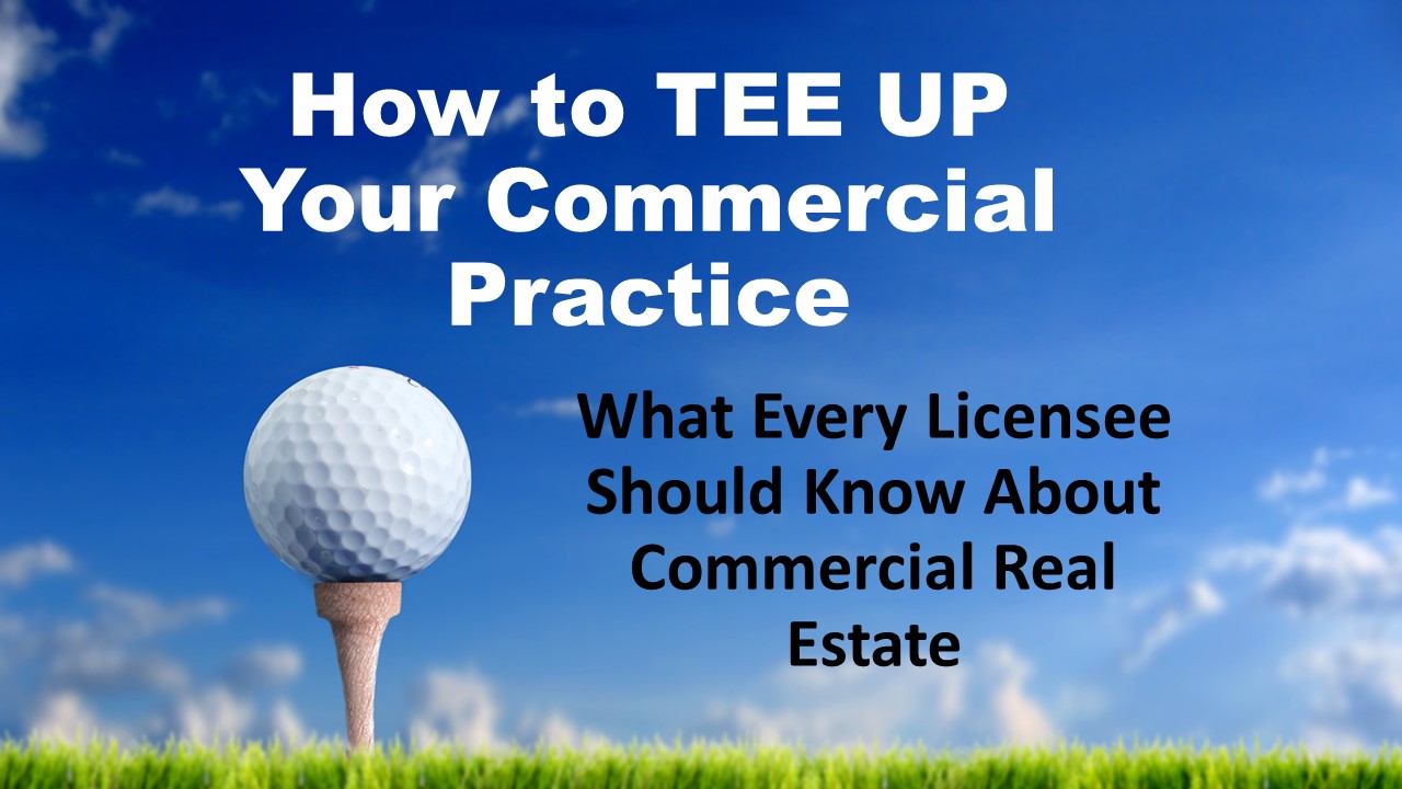 Product image for 6/3/2026 9:00-1:00 CE Elective, Tee Up Your Commercial Practice:  Kernersville - with Derrin Dunzweiler