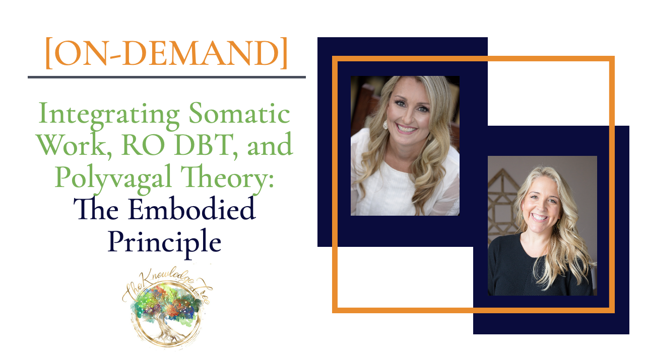 Product image for ON-DEMAND Pre-Registration: The Embodied Principle: Integrating Somatic Work, RO DBT, and Polyvagal Theory