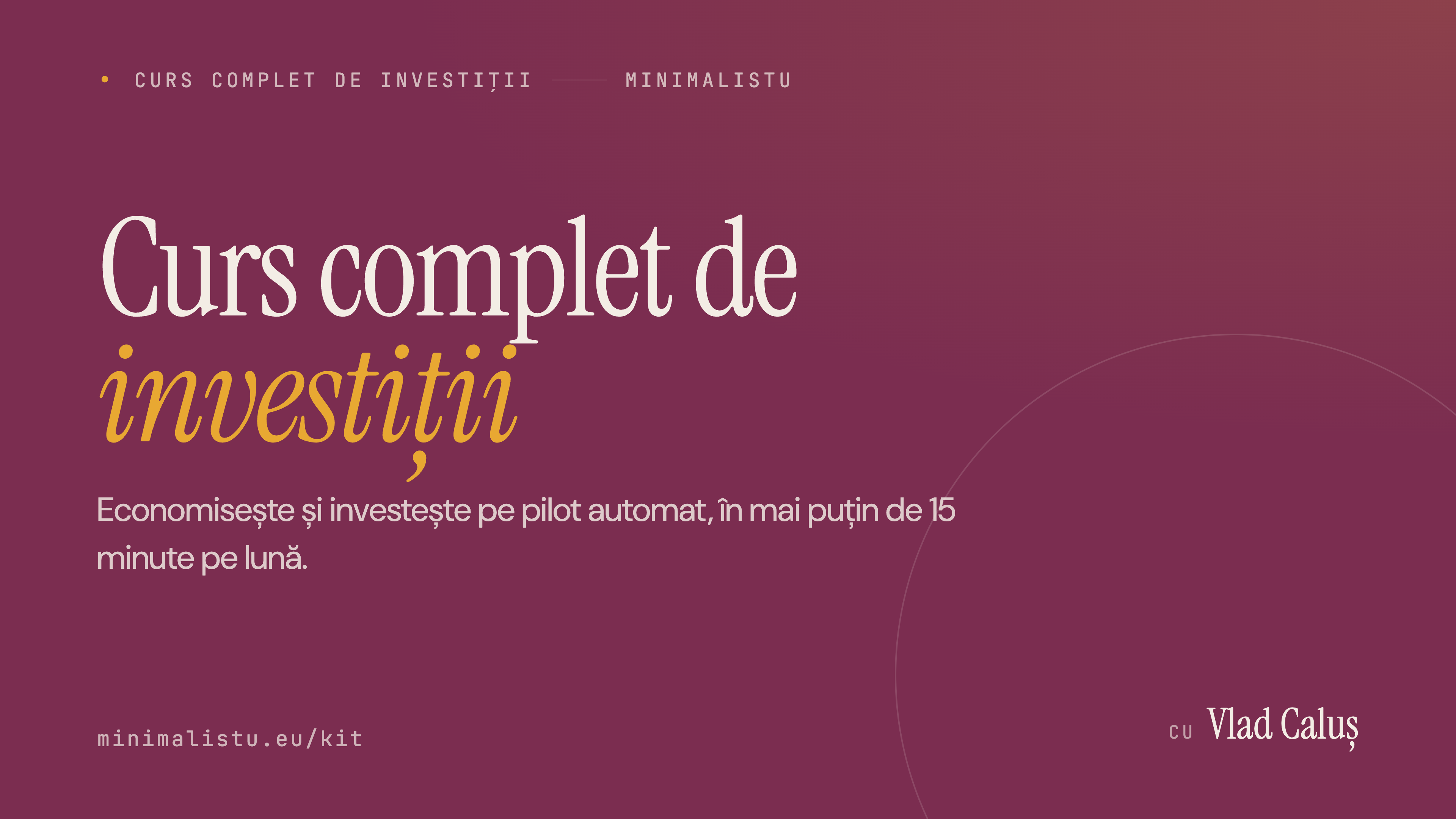 Product image for Curs complet de investiții