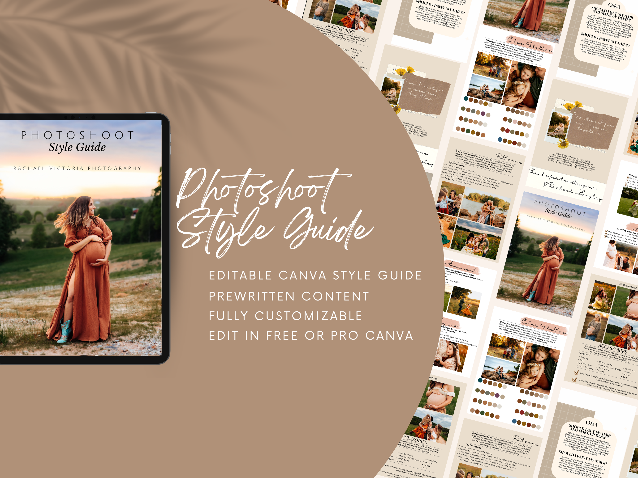 Product image for Editable CANVA Photo Session Style Guide for Photographers
