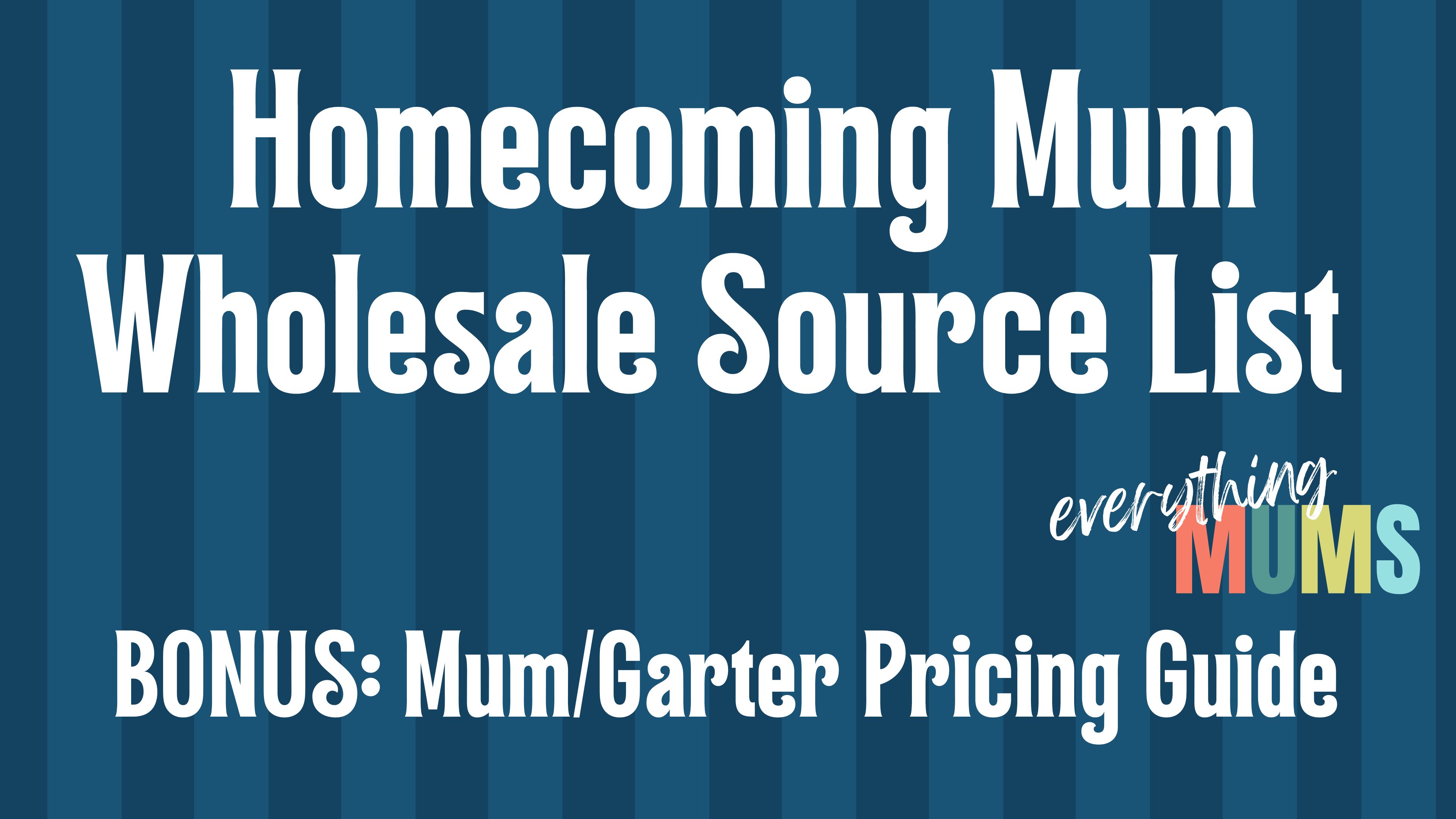 Product image for Wholesale Vendor List for Homecoming Mums!!