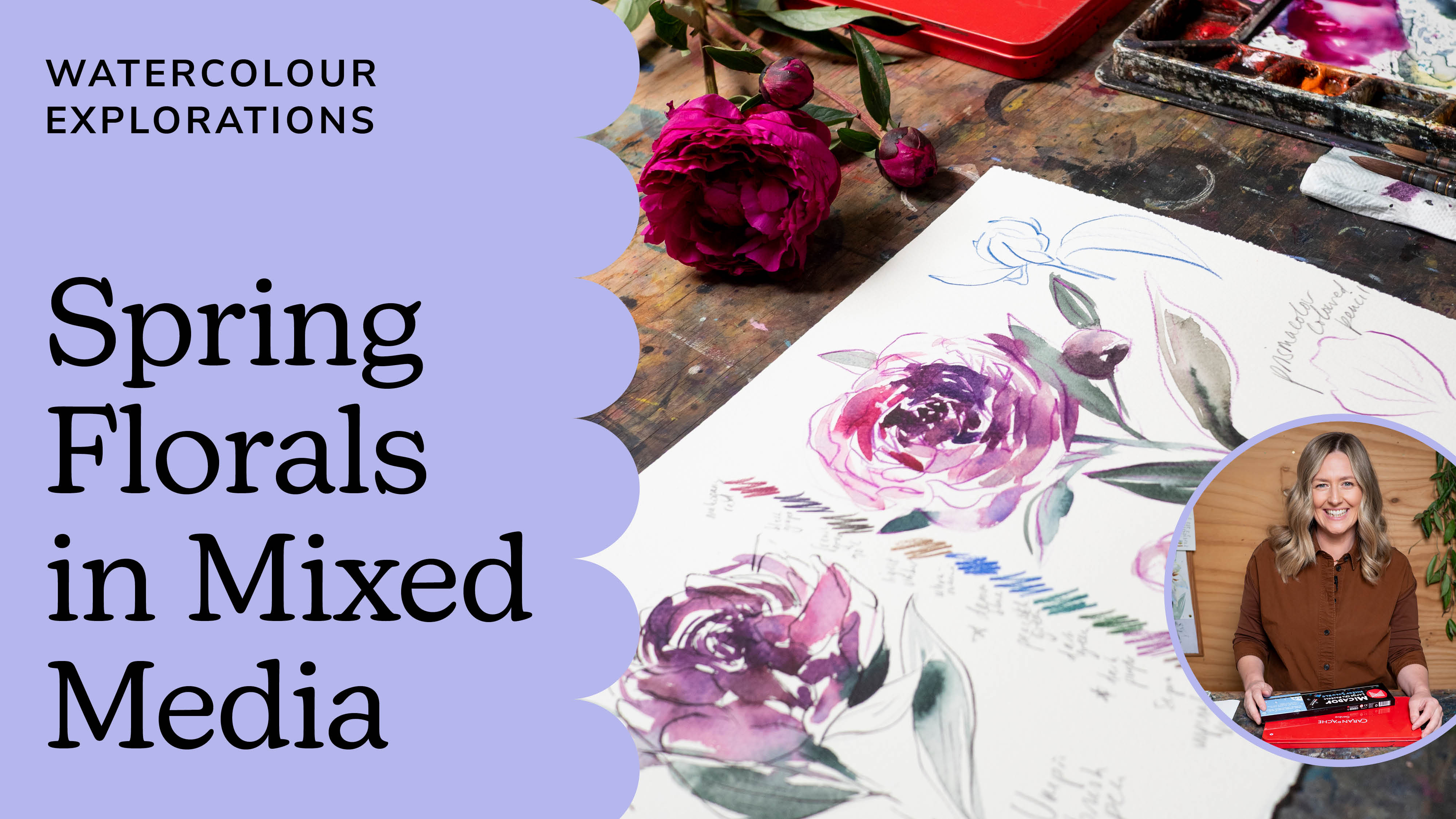 Product image for Watercolour Explorations: Spring Florals in Mixed Media