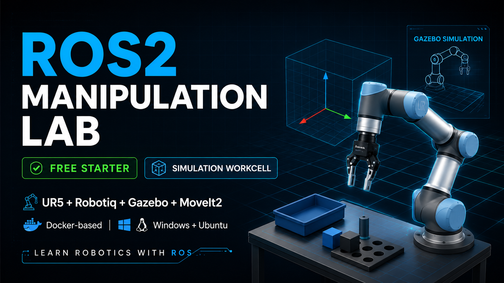 Product image for Industrial ROS2 Manipulation Lab — Free Starter Lab