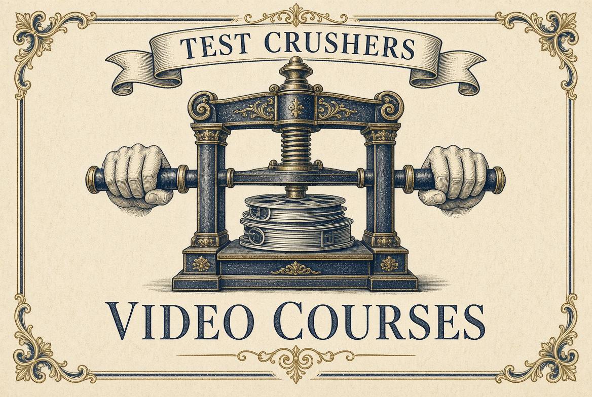The Test Crushers icon for our video courses