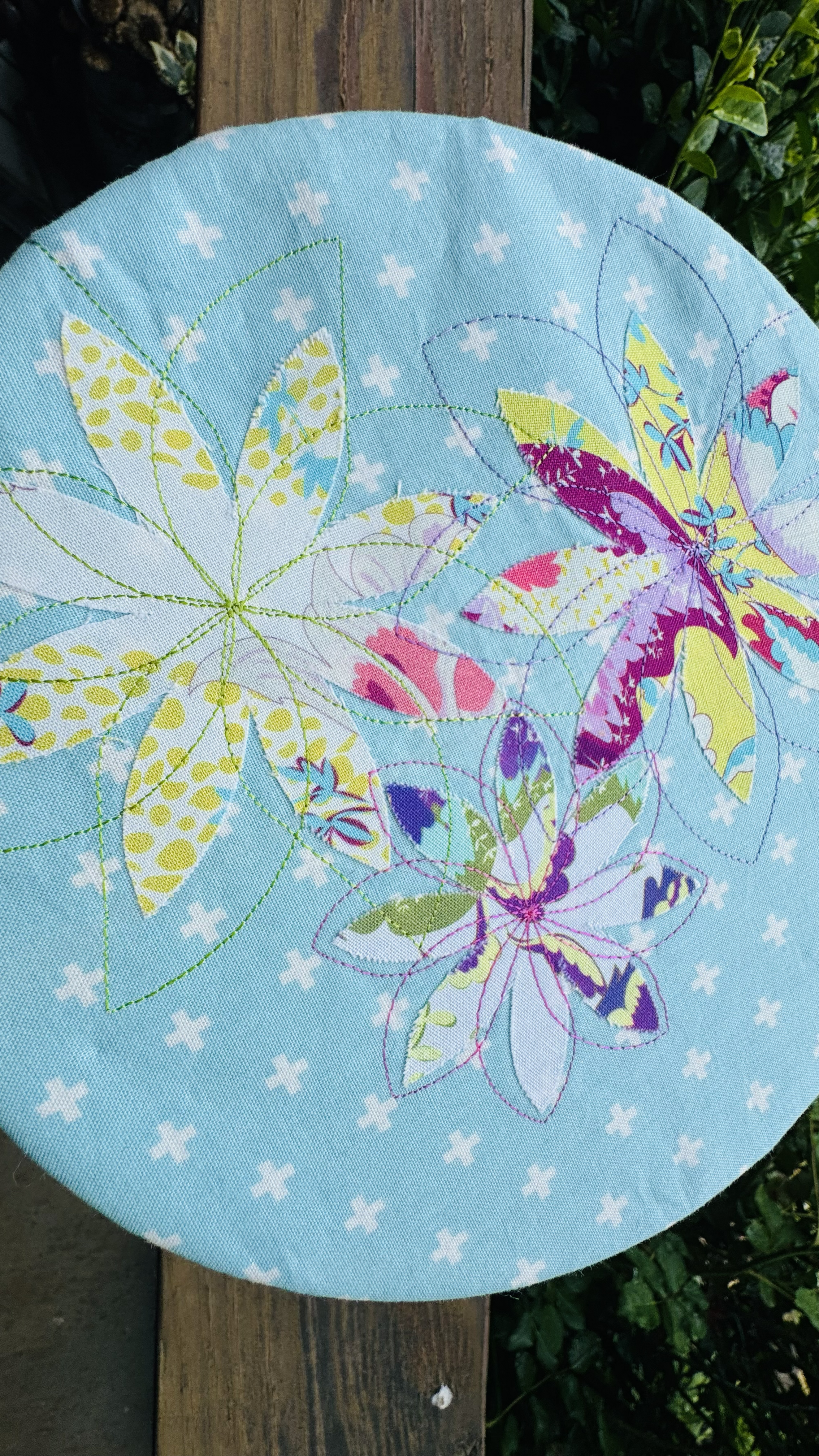 Product image for Quilted Fabric Bowl/Jar Cover By Melissa Tippets