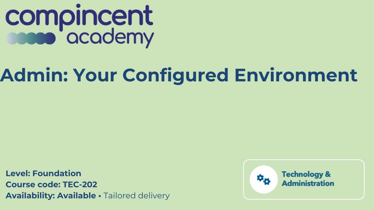 Product image for Admin: Your Configured Environment 