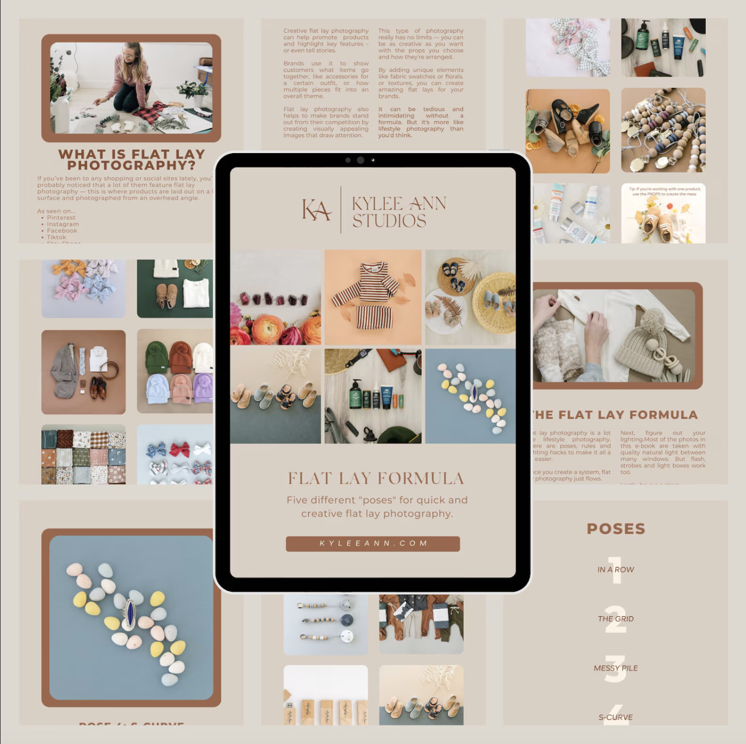 Product image for Flat Lay Photography & Posing Guide PDF Download For Brand Photography and Commercial Photographers