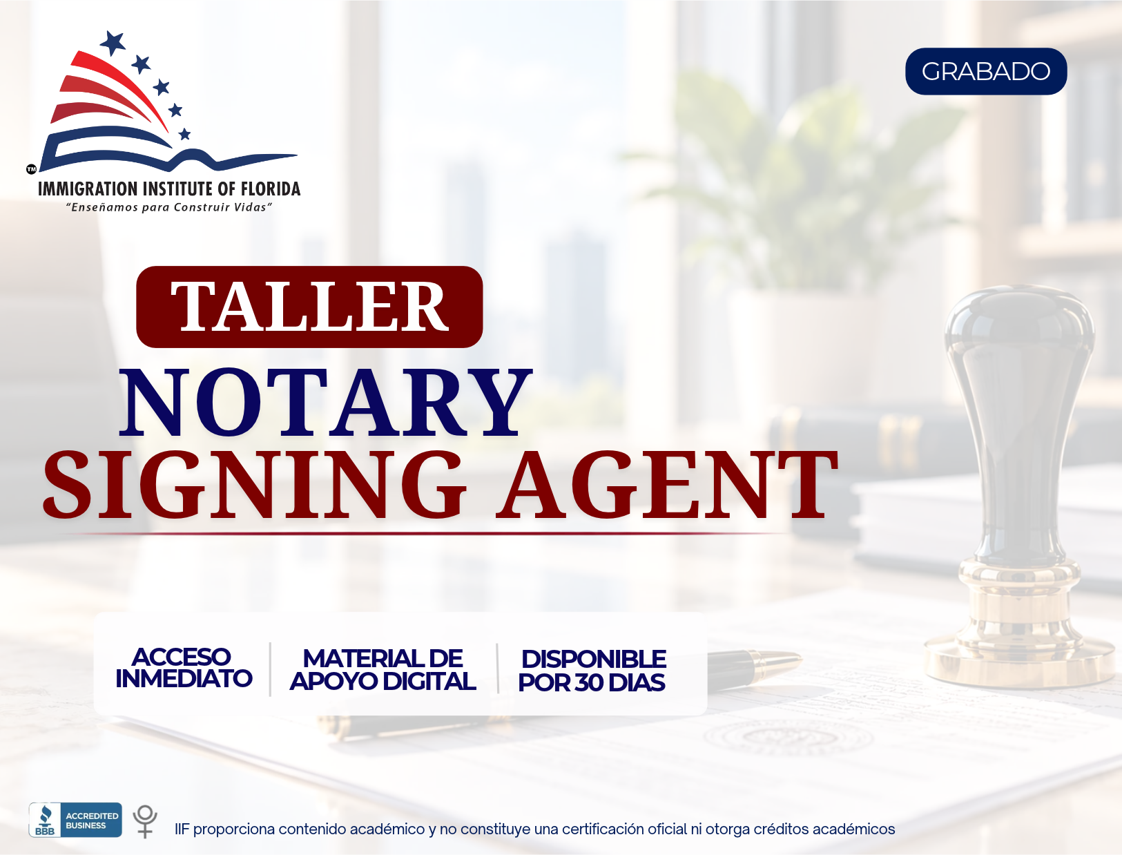 Product image for TALLER: SIGNING AGENT