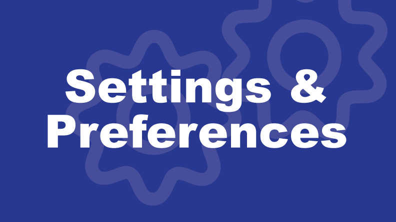 Product image for Settings and Preferences